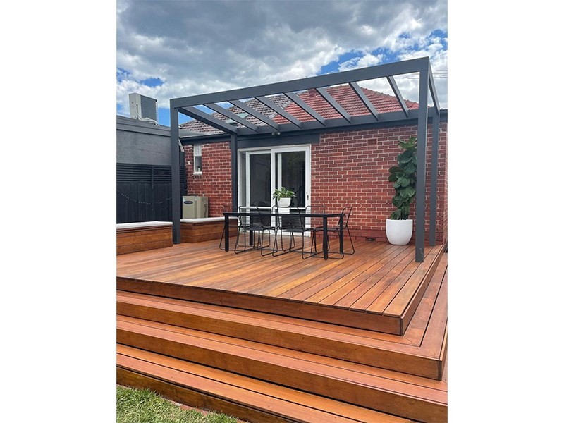 Finished outdoor deck