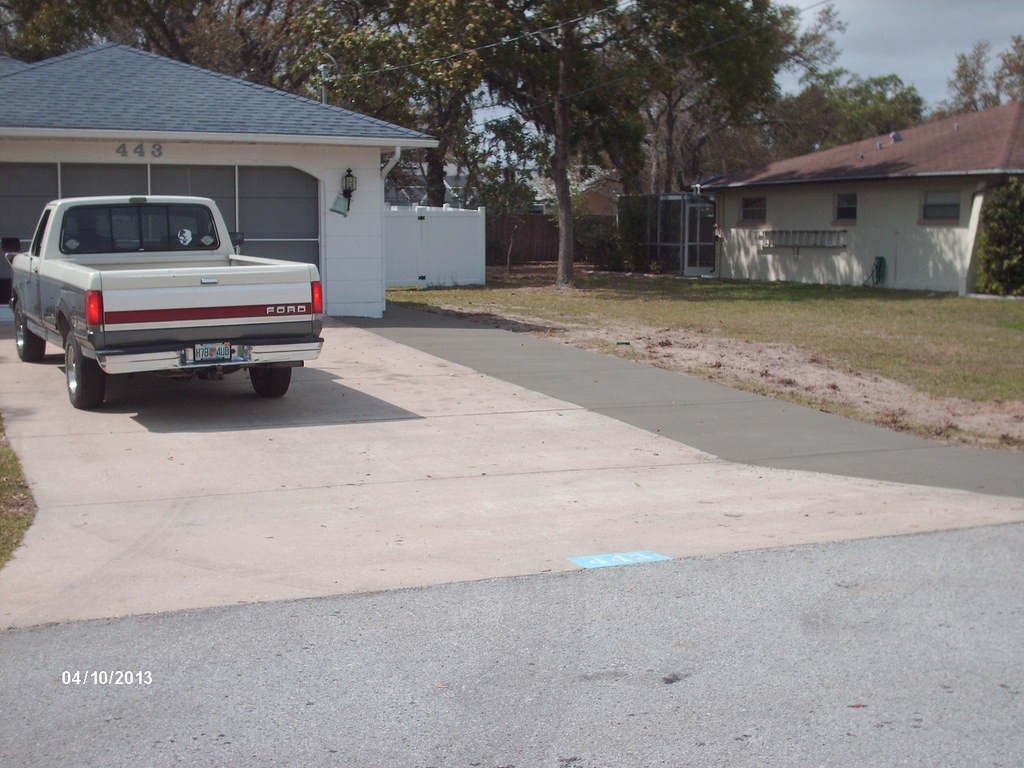 Concrete pour for extension