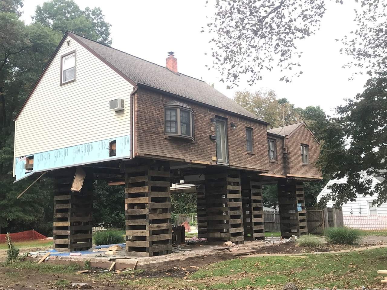 Completed raised house