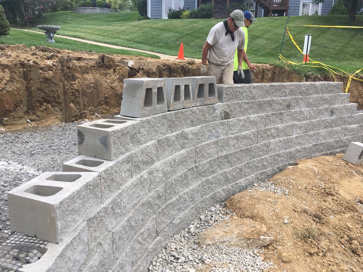 Retaining wall construction